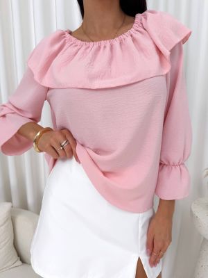 Bluzka damska na wiosnę casual ModnaKiecka.pl ze sklepu: ModnaKiecka.pl w kategorii: Bluzki damskie - zdjęcie 64ECE52-355-6290_23072429