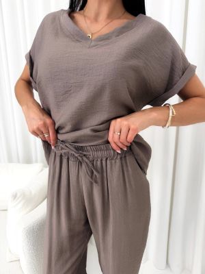 Komplet casual ModnaKiecka.pl ze sklepu: ModnaKiecka.pl w kategorii: Komplety i garnitury damskie - zdjęcie 64ECE52-355-6290_23072781
