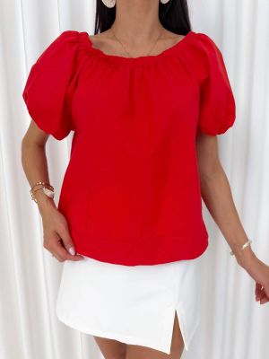 Bluzka damska casual ModnaKiecka.pl ze sklepu: ModnaKiecka.pl w kategorii: Bluzki damskie - zdjęcie 64ECE52-355-6290_23072922