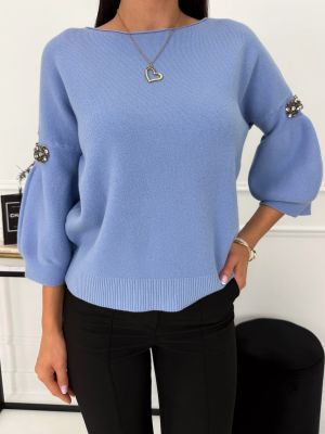 Sweter damski casualowy ModnaKiecka.pl ze sklepu: ModnaKiecka.pl w kategorii: Swetry damskie - zdjęcie 64ECE52-355-6290_23073046