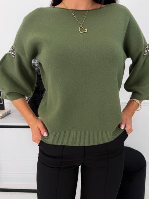 Sweter damski ModnaKiecka.pl ze sklepu: ModnaKiecka.pl w kategorii: Swetry damskie - zdjęcie 64ECE52-355-6290_23073051