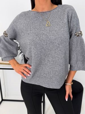 Sweter damski casualowy zimowy ModnaKiecka.pl ze sklepu: ModnaKiecka.pl w kategorii: Swetry damskie - zdjęcie 64ECE52-355-6290_23073054