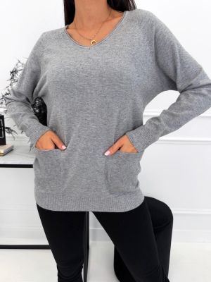 Sweter damski casualowy ModnaKiecka.pl ze sklepu: ModnaKiecka.pl w kategorii: Swetry damskie - zdjęcie 64ECE52-355-6290_23073127