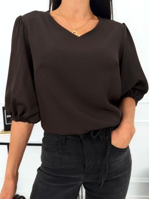 Bluzka damska casual ModnaKiecka.pl ze sklepu: ModnaKiecka.pl w kategorii: Bluzki damskie - zdjęcie 64ECE52-355-6290_23073219