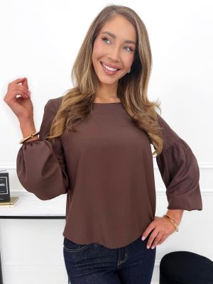 Bluzka damska casual ModnaKiecka.pl ze sklepu: ModnaKiecka.pl w kategorii: Bluzki damskie - zdjęcie 64ECE52-355-6290_23073322
