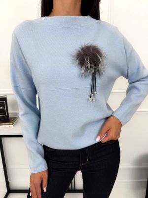 Sweter damski ModnaKiecka.pl ze sklepu: ModnaKiecka.pl w kategorii: Swetry damskie - zdjęcie 64ECE52-355-6290_23073457