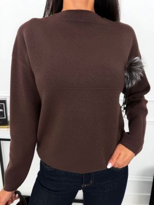 Sweter damski casual ModnaKiecka.pl ze sklepu: ModnaKiecka.pl w kategorii: Swetry damskie - zdjęcie 64ECE52-355-6290_23073460