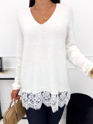 ModnaKiecka.pl - Sweter damski zimowy casual ze sklepu: ModnaKiecka.pl w kategorii: Swetry damskie - zdjęcie 64ECE52-355-6290_23073531