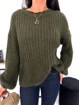 Sweter damski casual ModnaKiecka.pl ze sklepu: ModnaKiecka.pl w kategorii: Swetry damskie - zdjęcie 64ECE52-355-6290_23073534