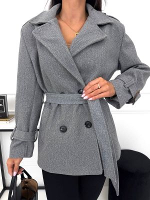 ModnaKiecka.pl - Płaszcz damski casual ze sklepu: ModnaKiecka.pl w kategorii: Płaszcze damskie - zdjęcie 64ECE52-355-6290_23073555