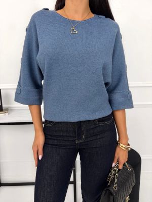 Sweter damski casual Modna Kiecka ze sklepu: ModnaKiecka.pl w kategorii: Swetry damskie - zdjęcie 64ECE52-355-6290_23073658