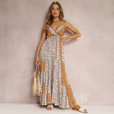 Sukienka boho trapezowa Renee ze sklepu: renee.pl w kategorii: Sukienki - zdjęcie 6BEED23A-9DF-769_199103