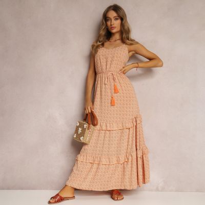 Sukienka trapezowa w stylu boho Renee ze sklepu: renee.pl w kategorii: Sukienki - zdjęcie 6BEED23A-9DF-769_200895