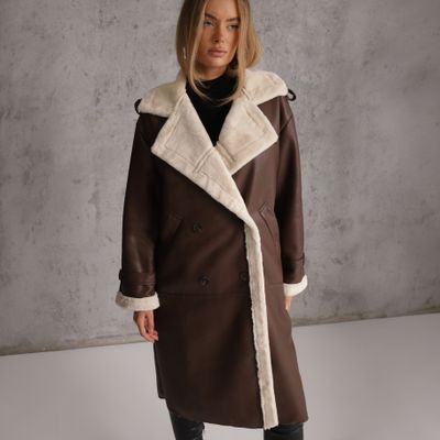 Płaszcz damski casual Renee ze sklepu: renee.pl w kategorii: Płaszcze damskie - zdjęcie 6BEED23A-9DF-769_218252
