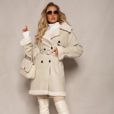 Płaszcz damski casual jesienny Renee ze sklepu: renee.pl w kategorii: Płaszcze damskie - zdjęcie 6BEED23A-9DF-769_219168
