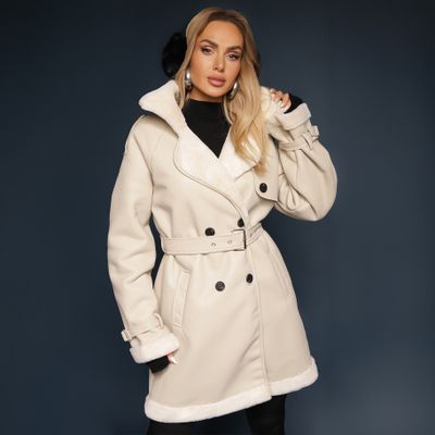 Płaszcz damski casual jesienny Renee ze sklepu: renee.pl w kategorii: Płaszcze damskie - zdjęcie 6BEED23A-9DF-769_219168