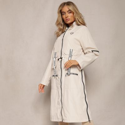 Płaszcz damski casual Renee ze sklepu: renee.pl w kategorii: Płaszcze damskie - zdjęcie 6BEED23A-9DF-769_227983