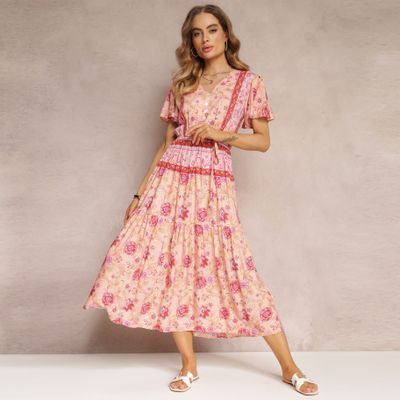Sukienka wiosenna boho Renee ze sklepu: renee.pl w kategorii: Sukienki - zdjęcie 6BEED23A-9DF-769_243955