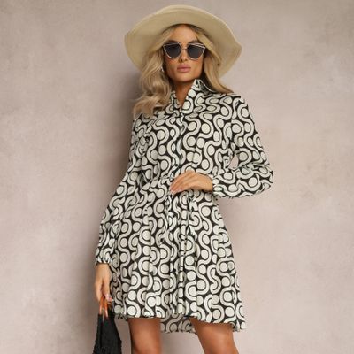 Sukienka casual koszulowa Renee ze sklepu: renee.pl w kategorii: Sukienki - zdjęcie 6BEED23A-9DF-769_296430