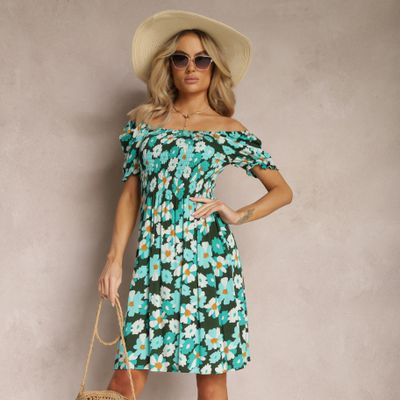 Sukienka casual z odkrytymi ramionami Renee ze sklepu: renee.pl w kategorii: Sukienki - zdjęcie 6BEED23A-9DF-769_303218