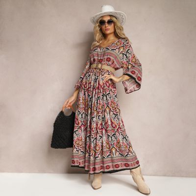 Sukienka boho Renee ze sklepu: renee.pl w kategorii: Sukienki - zdjęcie 6BEED23A-9DF-769_304475