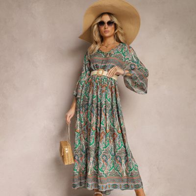 Renee - Sukienka w stylu boho ze sklepu: renee.pl w kategorii: Sukienki - zdjęcie 6BEED23A-9DF-769_304477