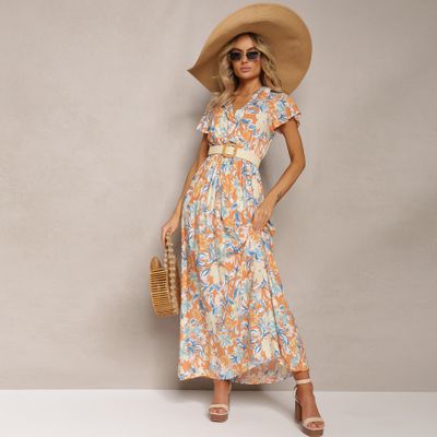 Sukienka asymetryczna boho Renee ze sklepu: renee.pl w kategorii: Sukienki - zdjęcie 6BEED23A-9DF-769_304684