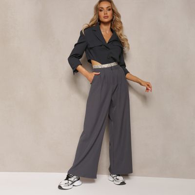 Spodnie damskie eleganckie Renee ze sklepu: renee.pl w kategorii: Spodnie damskie - zdjęcie 6BEED23A-9DF-769_322967