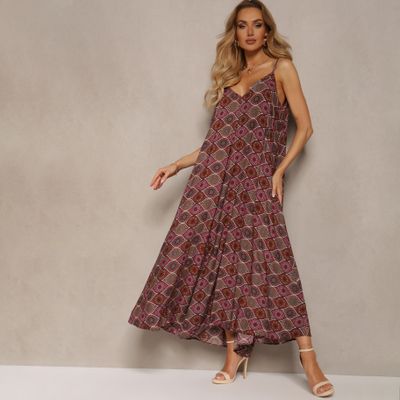 Sukienka boho trapezowa Renee ze sklepu: renee.pl w kategorii: Sukienki - zdjęcie 6BEED23A-9DF-769_325346