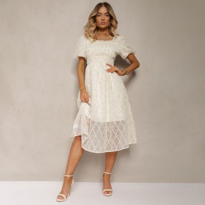 Sukienka z odkrytymi ramionami Renee ze sklepu: renee.pl w kategorii: Sukienki - zdjęcie 6BEED23A-9DF-769_333001