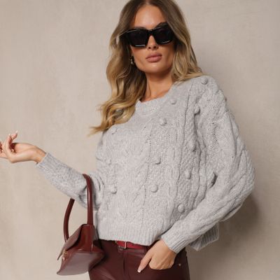 Sweter damski na zimę casual Renee ze sklepu: renee.pl w kategorii: Swetry damskie - zdjęcie 6BEED23A-9DF-769_348417