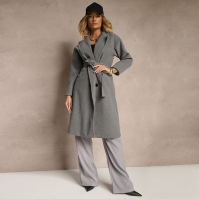 Płaszcz damski casual jesienny Renee ze sklepu: renee.pl w kategorii: Płaszcze damskie - zdjęcie 6BEED23A-9DF-769_348964