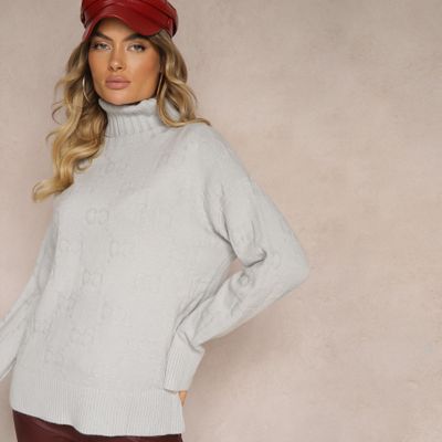 Sweter damski casualowy Renee ze sklepu: renee.pl w kategorii: Swetry damskie - zdjęcie 6BEED23A-9DF-769_349206