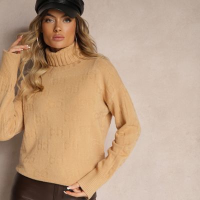 Sweter damski na zimę casual Renee ze sklepu: renee.pl w kategorii: Swetry damskie - zdjęcie 6BEED23A-9DF-769_349214