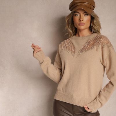 Sweter damski casual Renee ze sklepu: renee.pl w kategorii: Swetry damskie - zdjęcie 6BEED23A-9DF-769_350389