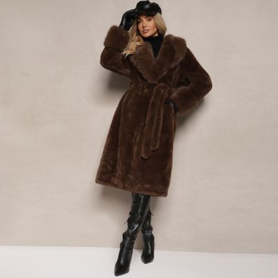 Płaszcz damski casual Renee ze sklepu: renee.pl w kategorii: Płaszcze damskie - zdjęcie 6BEED23A-9DF-769_350822