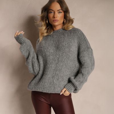 Sweter damski na zimę casual Renee ze sklepu: renee.pl w kategorii: Swetry damskie - zdjęcie 6BEED23A-9DF-769_351913
