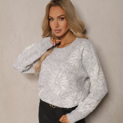 Sweter damski na zimę casual Renee ze sklepu: renee.pl w kategorii: Swetry damskie - zdjęcie 6BEED23A-9DF-769_353198