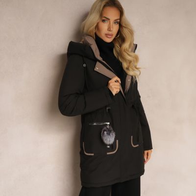 Parka damska na jesień casual Renee ze sklepu: renee.pl w kategorii: Parki damskie - zdjęcie 6BEED23A-9DF-769_357371