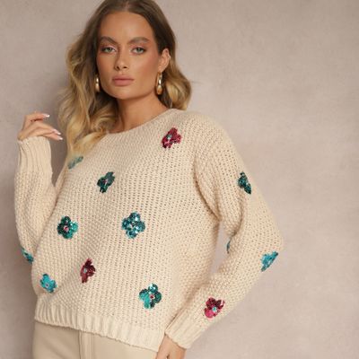 Sweter damski casualowy Renee ze sklepu: renee.pl w kategorii: Swetry damskie - zdjęcie 6BEED23A-9DF-769_358116