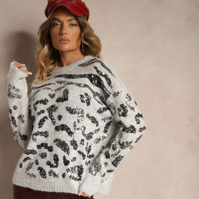 Sweter damski casual Renee ze sklepu: renee.pl w kategorii: Swetry damskie - zdjęcie 6BEED23A-9DF-769_358363