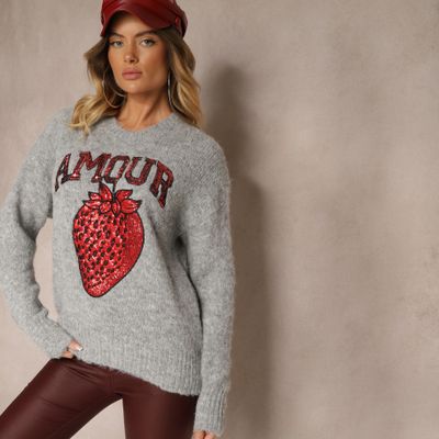 Renee - Sweter damski casual ze sklepu: renee.pl w kategorii: Swetry damskie - zdjęcie 6BEED23A-9DF-769_358379