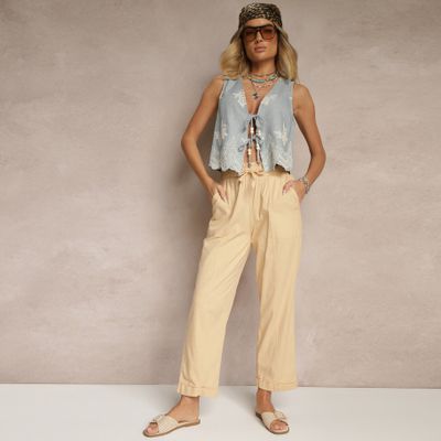 Spodnie damskie casual Renee ze sklepu: renee.pl w kategorii: Spodnie damskie - zdjęcie 6BEED23A-9DF-769_377237