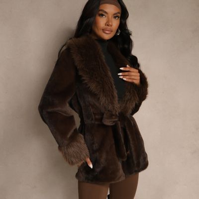 Futro damskie casual Renee ze sklepu: renee.pl w kategorii: Futra damskie - zdjęcie 6BEED23A-9DF-769_398554