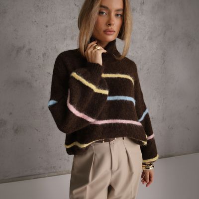 Sweter damski casualowy zimowy Renee ze sklepu: renee.pl w kategorii: Swetry damskie - zdjęcie 6BEED23A-9DF-769_401675