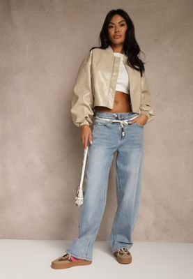 Jeansy damskie casualowe Renee ze sklepu: renee.pl w kategorii: Jeansy damskie - zdjęcie 6BEED23A-9DF-769_402641