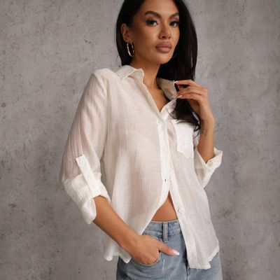Koszula damska casual Renee ze sklepu: renee.pl w kategorii: Koszule damskie - zdjęcie 6BEED23A-9DF-769_403295