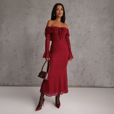 Sukienka elegancka z odkrytymi ramionami Renee ze sklepu: renee.pl w kategorii: Sukienki - zdjęcie 6BEED23A-9DF-769_410115