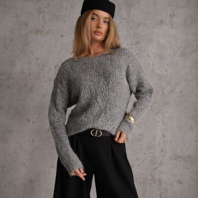 Renee - Sweter damski casual ze sklepu: renee.pl w kategorii: Swetry damskie - zdjęcie 6BEED23A-9DF-769_410473