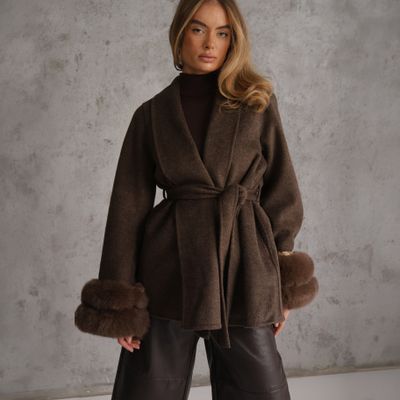 Płaszcz damski casual Renee ze sklepu: renee.pl w kategorii: Płaszcze damskie - zdjęcie 6BEED23A-9DF-769_410785
